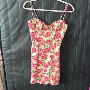 Floral strap dress (Zara)